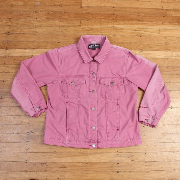 Woolrich Jackets & Blazers - Woolrich Denim Jacket Pink Faded w/ Name Under Collar